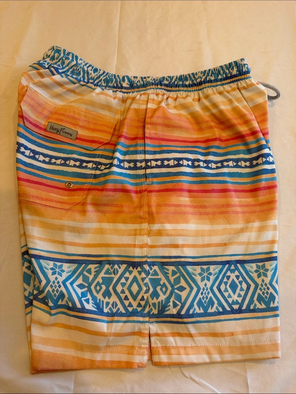 T0109200 Kenny Flowers Swim Trunks southwest print GUC SZ XL